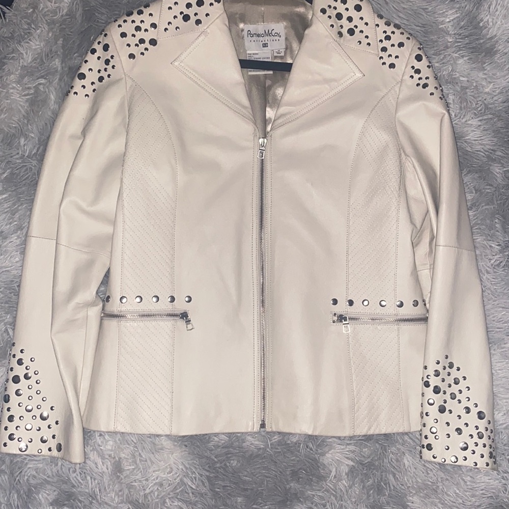 Vintage Pamela McCoy studded leather jacket